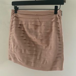 Pink layered mini skirt